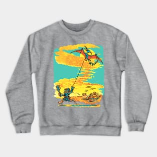 Go Fly a Kite Prehistoric Caveman Crewneck Sweatshirt